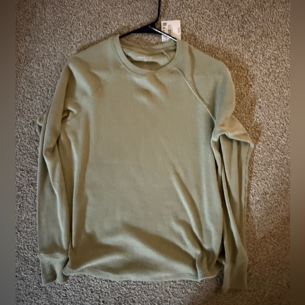 American Eagle Outfitters Olive Ribbed Top